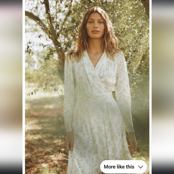 Camilla Pihl Women's XS Antigua Wrap Dress Yellow Flower Print New - Picture 1 of 14